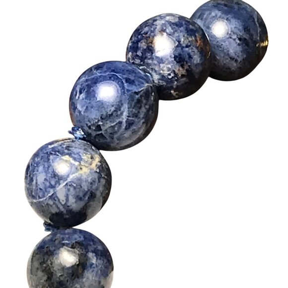 Sodalite Polished Beads Knotted Vintage Bracelet - Picture 4 of 9